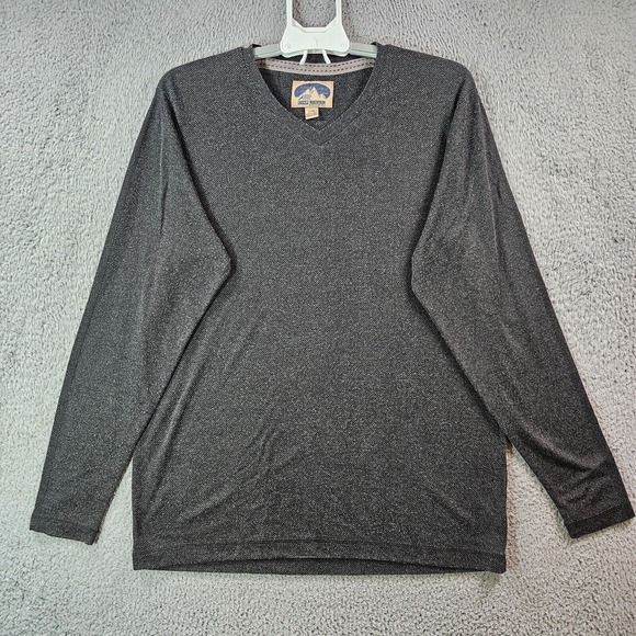 Grizzly Mountain‎ Sweater Men Large Long Sleeve Gray Black - Picture 1 of 10